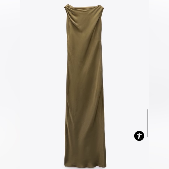 Zara satin cowl neck maxi dress - Picture 3 of 4